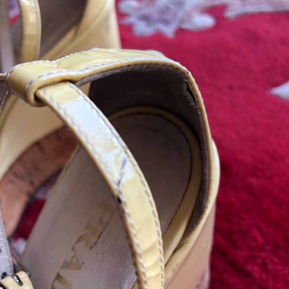 PRADA Patent Leather Cork Wedge Sandal Authentic - Picture 11 of 15